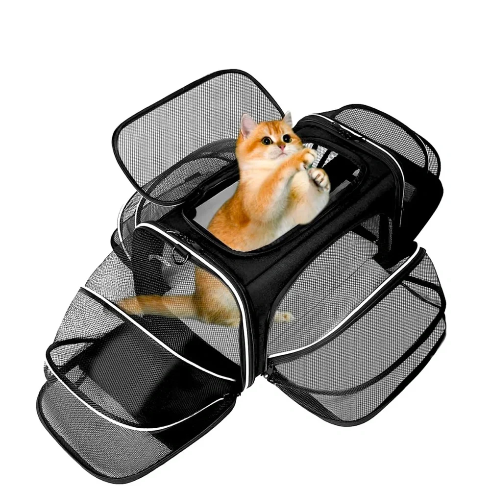 Expandable Gray Pet Carrier